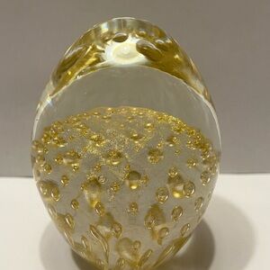 Murano Gold Glass Paperweight